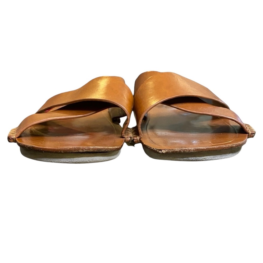 Vince Nico Leather Cross Strap Slide Flat Sandals, Size 11 - Picture 6 of 8